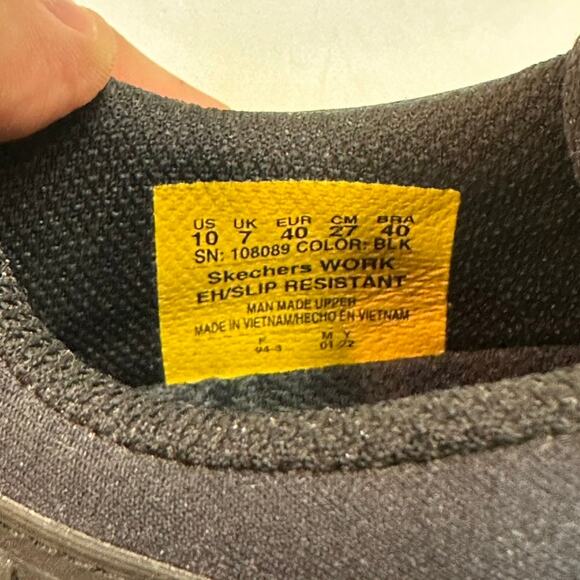 WORN ONCE Skechers x DC Superman Women's 108089 Invincibility Black Work Shoes 9 - Picture 10 of 12